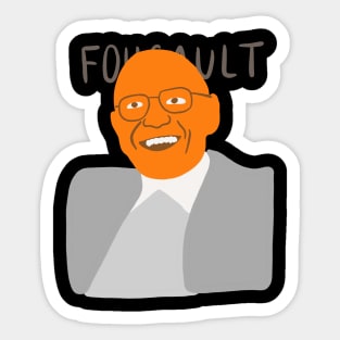 Michel Foucault Minimal Philosopher Portrait - Painting Style Philosophy Sticker